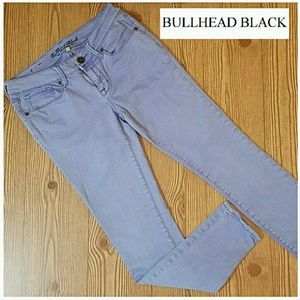 Bullhead Black lavender skinny crop jeans juniors